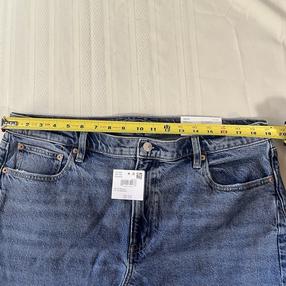 NWT American Eagle Jeans Womens 16 Tinted Medium Wash Barrel Baggy Stretch Denim - Picture 8 of 12